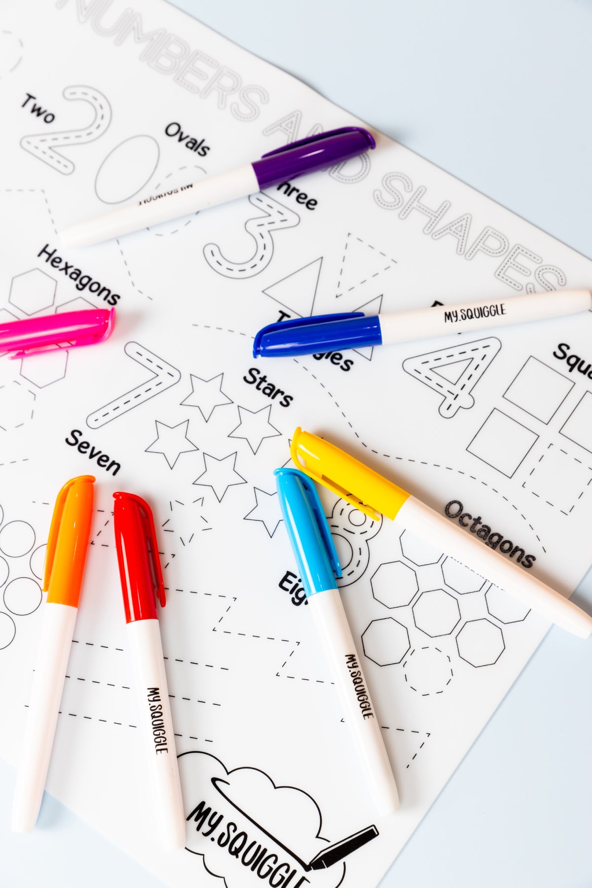 Numbers & Shapes | Childrens Colouring Mat